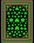 Lucky Clover With Ornamental Border Rug