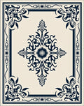 Classic Floral Medallion Frame Pattern Rug