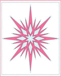Radiant Starburst Pink And Blue Design Rug