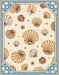 Scallop Shell Pattern With Border Rug