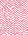 Pink and White Zigzag Stripes Rug