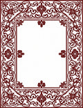 Ornate Floral Vine Border Design Rug