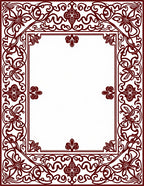 Ornate Floral Vine Border Design Rug