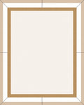 Minimalist Cream Tan Border Rug