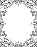 Ornate Floral Scrollwork Design Rug