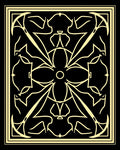 Geometric Art Deco Floral Design Rug
