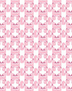 Abstract Pink Geometric Shapes Rug