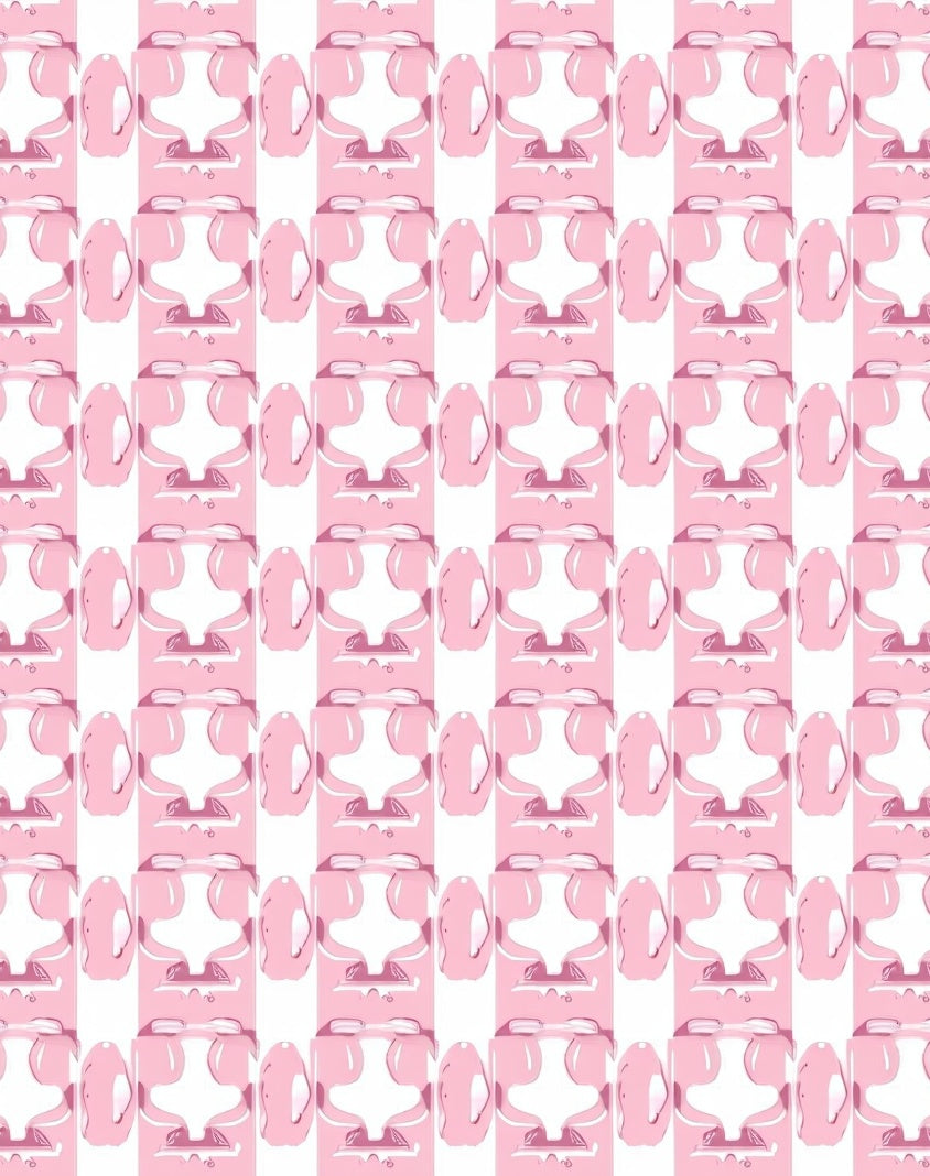 Abstract Pink Geometric Shapes Rug
