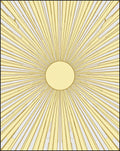 Radiant Sunburst Geometric Pattern Rug