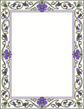 Floral Art Nouveau Inspired Cream Rug