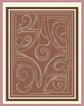 Art Deco Swirls Geometric Pattern Rug