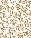 Copper Floral Vine Pattern Rug