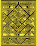 Geometric Maze With Black Accents Rug