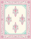 Victorian Scrollwork Delicate Floral Pattern Rug