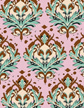 Eclectic Floral Damask Pattern Rug