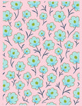 Pastel Blue Floral Bloom Rug