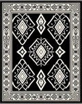 Bold Geometric Diamond Pattern Rug