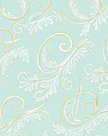 Elegant White Gold Swirls Rug