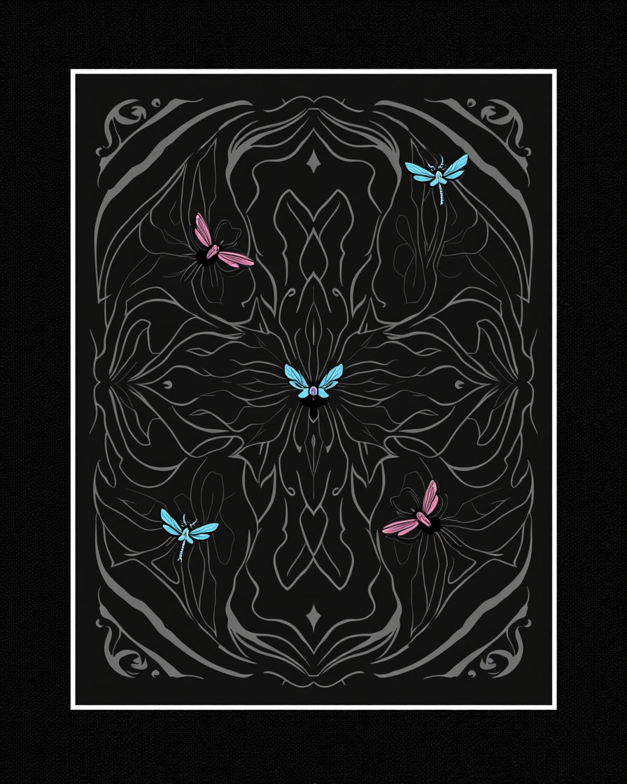 Mystical Dragonfly Mandala Design Rug