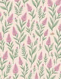 Pink Meadow Floral Pattern Rug