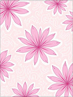 Pink Petal Floral Swirls Rug
