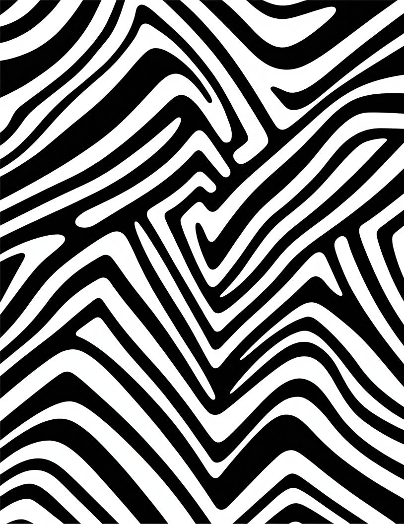 Bold Black And White Animal Print Rug