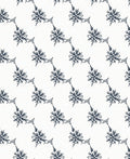 Dark Blue Snowflake Garland Repeat Rug
