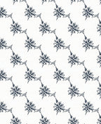 Dark Blue Snowflake Garland Repeat Rug