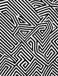 Black White Geometric Line Rug