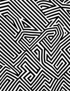 Black White Geometric Line Rug