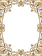 Ornate Golden Scroll Floral Border Rug