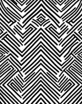 Abstract Black White Zigzag Maze Pattern Rug