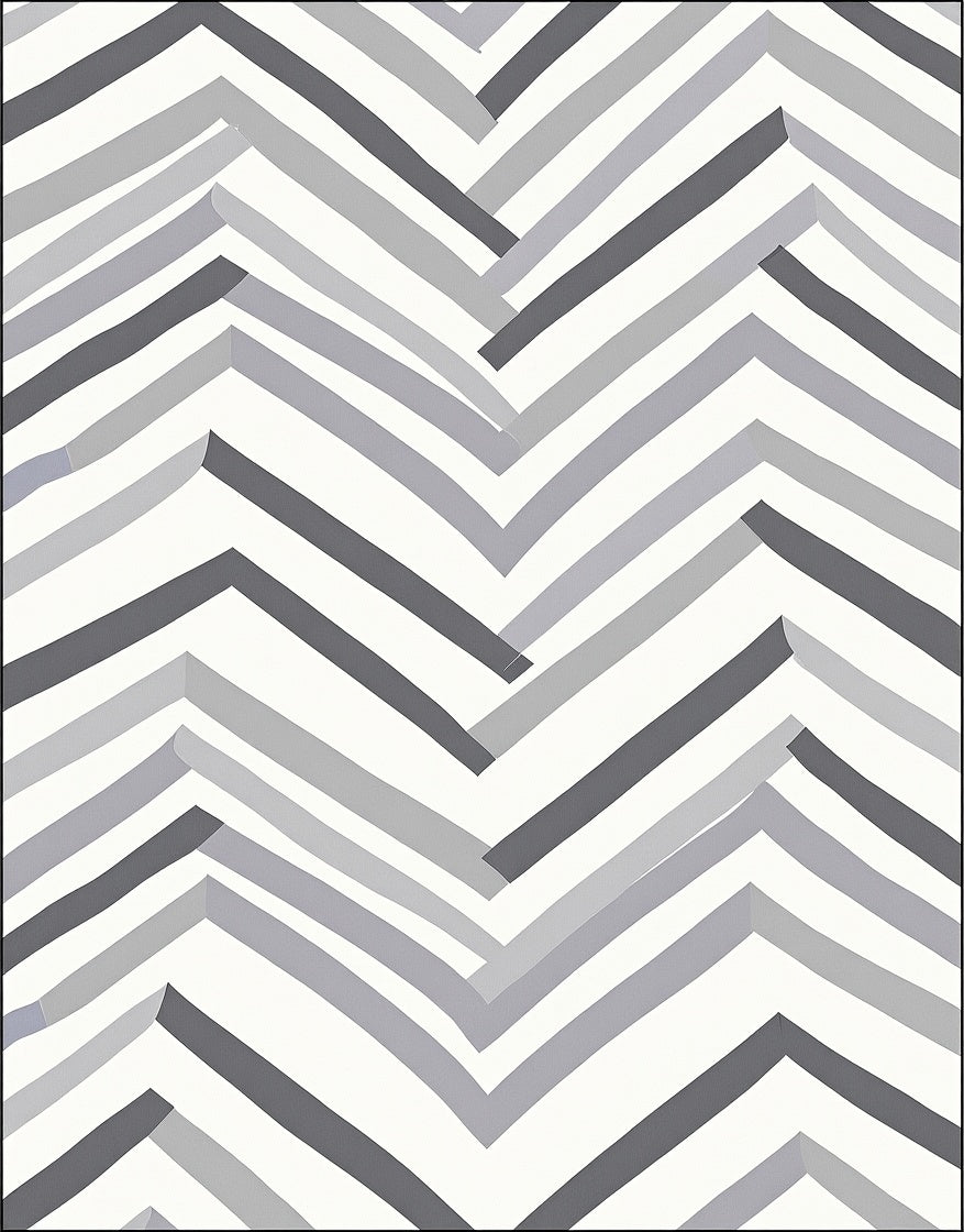 Chevron Gray Stripes Pattern Rug
