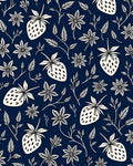 Delicate Strawberry Floral Pattern Rug