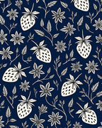 Delicate Strawberry Floral Pattern Rug