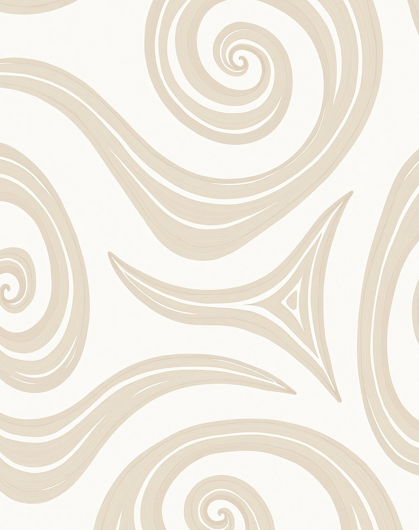 Abstract Swirls Neutral Toned Rug