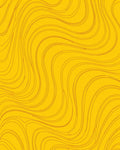 Golden Yellow Wavy Line Pattern Rug