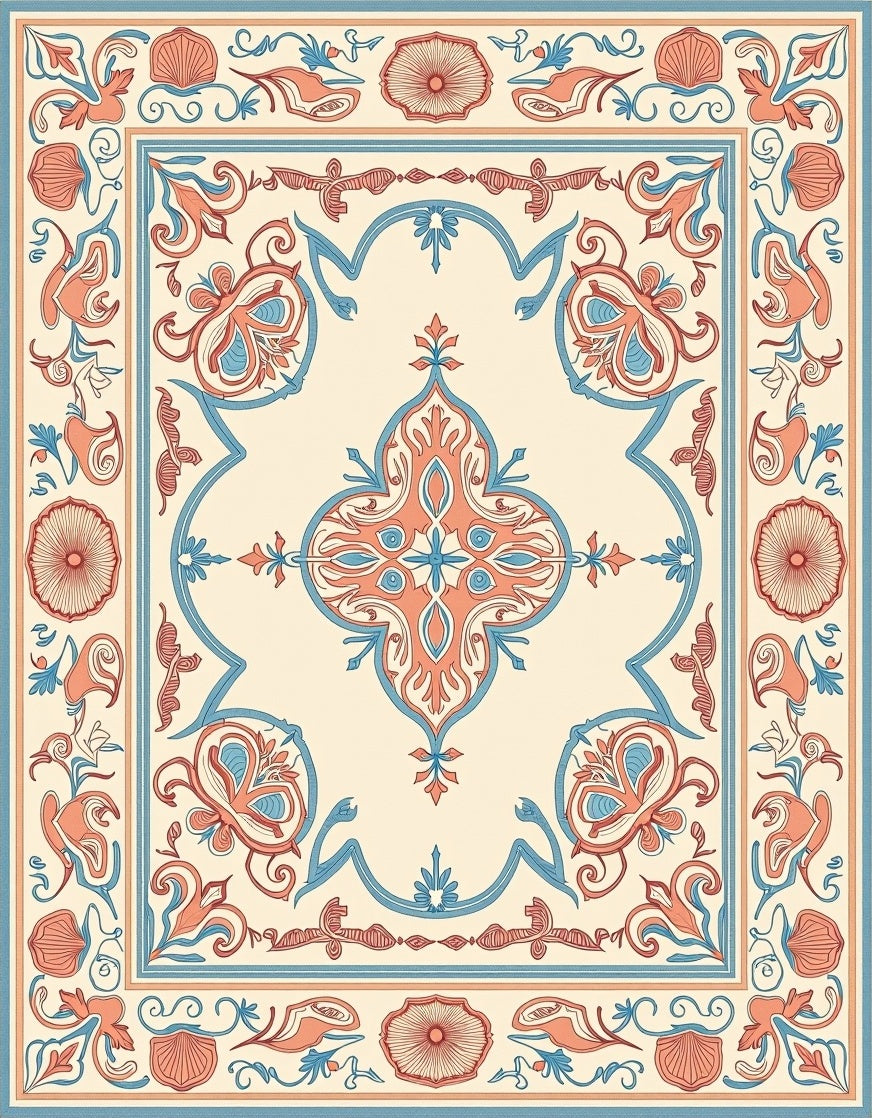 Vintage Floral Intricate Pattern Rug