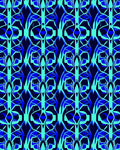 Abstract Blue Teal Geometric Pattern Rug