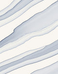 Abstract Blue Streaked Curve Design Rug