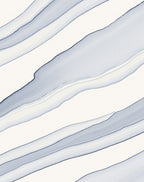 Abstract Blue Streaked Curve Design Rug