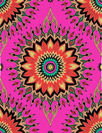 Radiant Floral Mandala Pattern Design Rug