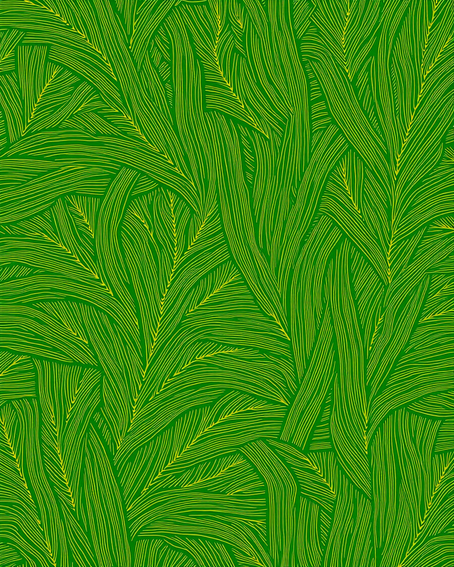 Lush Green Leafy Pattern Rug