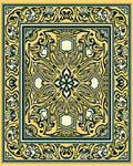Elaborate Floral Medallion Pattern Rug