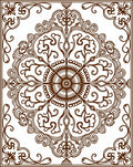 Ornate Floral Medallion Design Rug