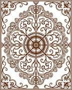 Ornate Floral Medallion Design Rug