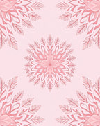 Delicate Floral Mandala Pattern Rug