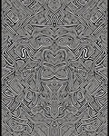 Abstract Black White Maze Pattern Rug