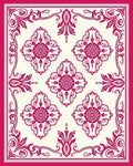 Ornate Floral Medallion Jacquard Pattern Rug