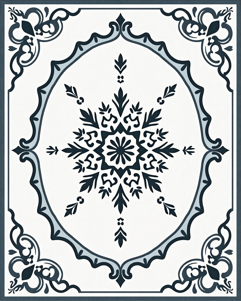 Classic Mandala Tile Design Rug